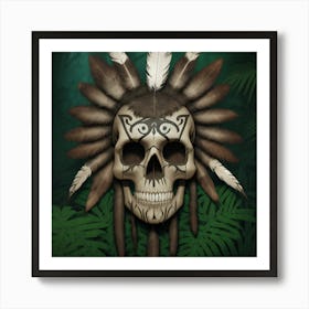 Indian Skull Art Print