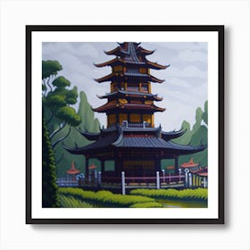 Chinese Pagoda Art Print