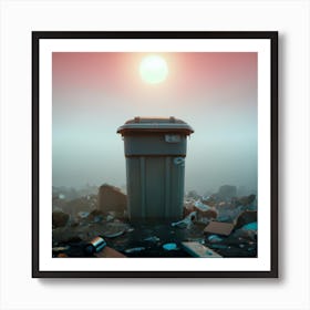 Trash Can - Trash Stock Videos & Royalty-Free Footage Art Print