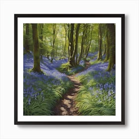 Springtime in the Bluebell Woods Art Print