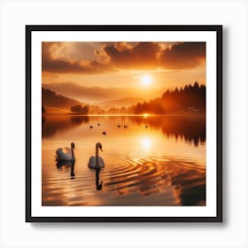 Swans 2 Art Print