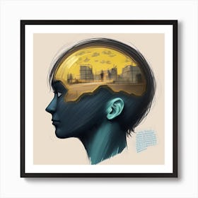 Inside her head Art Print