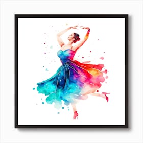 Watercolor Dancer Art Print