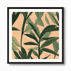 Tropical Leaf pattern art, 118 Art Print