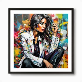 Woman in Deep Thought Art Print