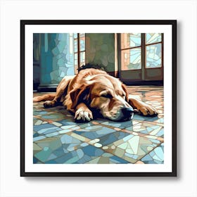 Golden Retriever Painting Art Print