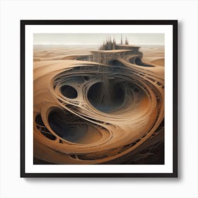 Dune Sand Desert Building 5 Art Print