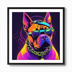 Hip Hop Dog Art Print