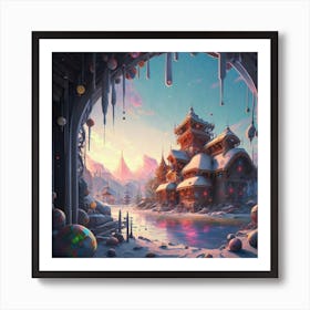 mountain village, 6 Art Print