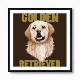 Golden Retriever - Illustrated Design Maker For Dog Enthusiasts dog, puppy, cute, dogs, puppies Art Print