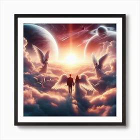 Angels In The Clouds Art Print