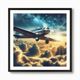 Airplane In The Sky 1 Art Print