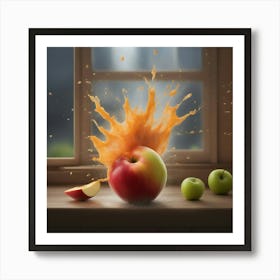 Apple Splash 2 Art Print