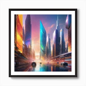 Futuristic City 138 Art Print