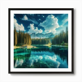 Lake In The Mountains 44 Art Print