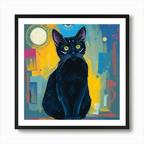 Black Cat Art Print