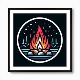 Fire Icon Art Print