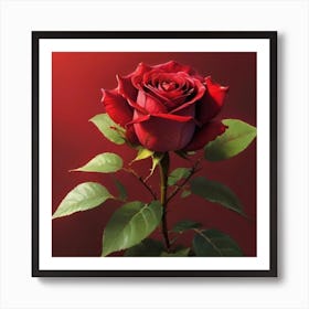 Beautiful Red Rose Art Print