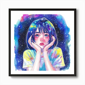 Anime Girl Art Print