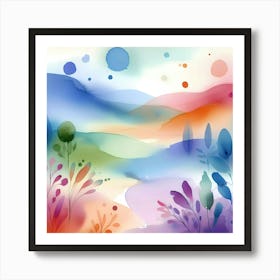 Watercolor Landscape 13 Art Print