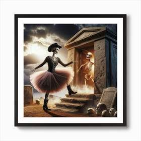 Skeleton Dancer 4 Art Print