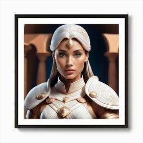 Young Woman In Armor Art Print