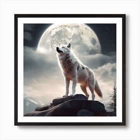 Howling Wolf Art Print