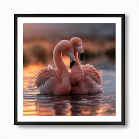 Flamingos 3 Art Print