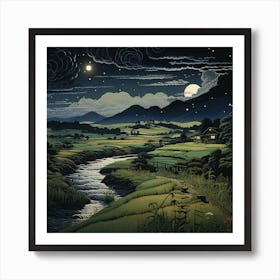 Night In The Countryside Art Print