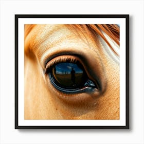 Horse Eye Reflection Art Print