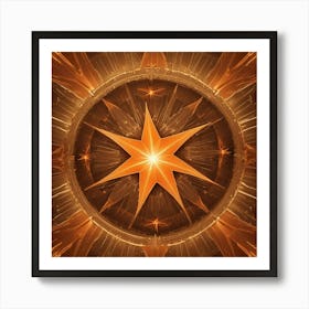 Golden Star Art Print