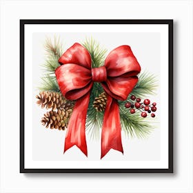 Christmas Bow 3 Art Print