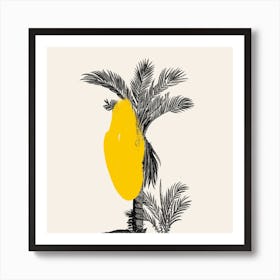 Tropical Tree Yellow Art Print