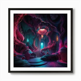 Dark Fantasy Cave Art Print