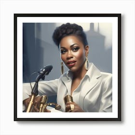 Jazz Singer Art Print