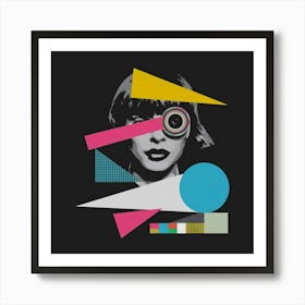 Woman With A Colorful Eye Art Print