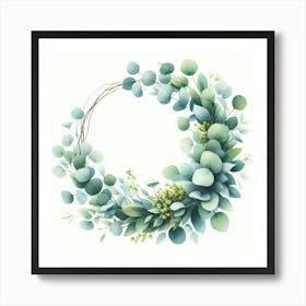 Eucalyptus Wreath 2 Art Print