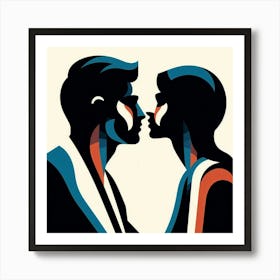 Kissing Couple 4 Art Print