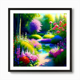 Garden Of Flowers 1 Art Print