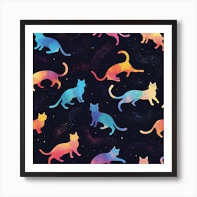 Cats In Space Art Print