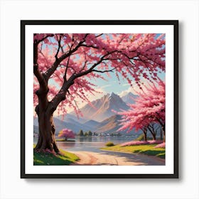 Cherry Blossom Tree 174917222 Art Print