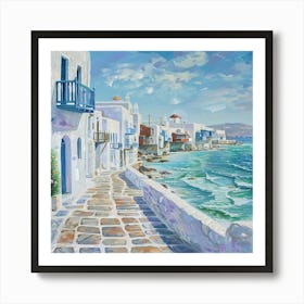 Mykonos Town Art Print