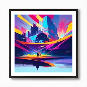 Futuristic City 1 Art Print