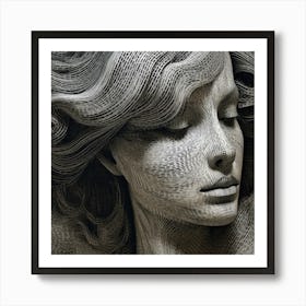 Paper Sculpture Of A Woman Art Print