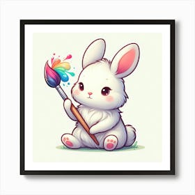 Illustration rabbit 3 Art Print