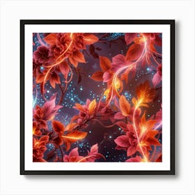 Floral Wallpaper Art Print