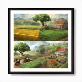 Country cottage  Art Print