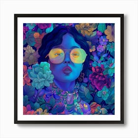 Flower Girl 3 Art Print