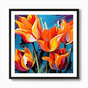 Orange Tulips Art Print