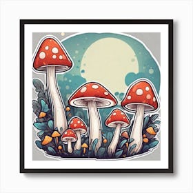 Mushroom Forest 8 Art Print